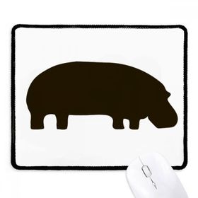 Dıythinker Siyah Su aygırı Hayvan Portrayal Kaymaz Siyah Başlıklı Kenarlar Mouse Pad