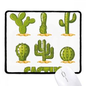 Dıythinker Siyah Succulents Saksı Bitki Kaktüs Desenli Kaymaz Fare Altlığı