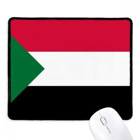 Dıythinker Siyah Sudan Ulusal Bayrağı Afrika Ülke Kaymaz Fare Altlığı