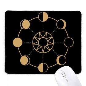Dıythinker Siyah Sun Moon Totem Desen Şekli Kaymaz Fare Altlığı