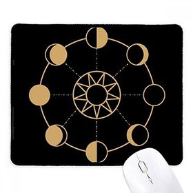 Dıythinker Siyah Sun Moon Totem Desen Şekli Kaymaz Fare Altlığı
