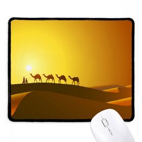 Dıythinker Siyah Sunset All the Way to the Silk Road Deve Çöl Kaymaz Fare Altlığı