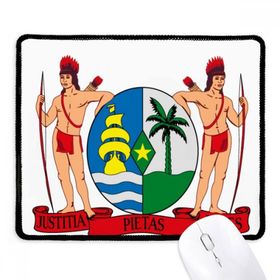 Dıythinker Siyah Suriname Güney Ameica Ulusal Amblem Kaymaz Fare Altlığı