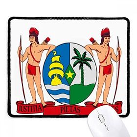 Dıythinker Siyah Suriname Güney Ameica Ulusal Amblem Kaymaz Fare Altlığı