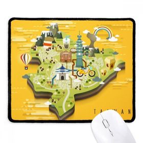 Dıythinker Siyah TaiPei Seyahat Haritası Çin Kaymaz Fare Altlığı