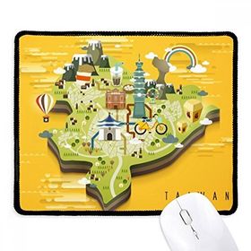 Dıythinker Siyah TaiPei Seyahat Haritası Çin Kaymaz Fare Altlığı