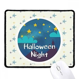 Dıythinker Siyah The Sky Of Halloween Night Kaymaz Fare Altlığı