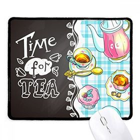 Dıythinker Siyah Time for tea Cupcake Çaydanlığı Fransa Kaymaz Fare Altlığı