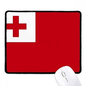Dıythinker Siyah Tonga Ulusal Bayrağı Okyanusya Ülke Kaymaz Fare Altlığı