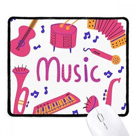 Dıythinker Siyah Trombon Gitar Müzik Enstrüman Deseni Kaymaz Fare Altlığı