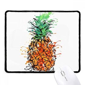 Dıythinker Siyah Turuncu Ananas Tropik Meyve Kaymaz Fare Altlığı