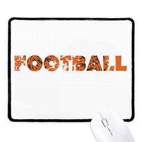 Dıythinker Siyah Turuncu Şık Kelime Futbol Kaymaz Fare Altlığı