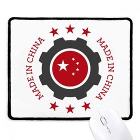 Dıythinker Siyah Ulusal Yıldızlar Dişli Kırmızı Çin Kaymaz Fare Altlığı