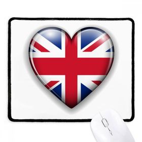 Dıythinker Siyah Union Jack Kalp Şeklinde Britanya İngiltere Bayrağı Kaymaz Fare Altlığı