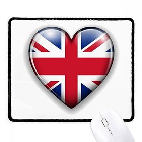 Dıythinker Siyah Union Jack Kalp Şeklinde Britanya İngiltere Bayrağı Kaymaz Fare Altlığı