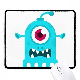 Dıythinker Siyah Universe And Alien Blue Cyclops Alien Kaymaz Fare Altlığı