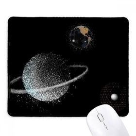 Dıythinker Siyah Universe Earth Bulutsusu Beyaz Kaymaz Fare Altlığı