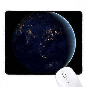 Dıythinker Siyah Universe Space Blue Planet Earth Kaymaz Fare Altlığı