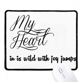 Dıythinker Siyah Ünlü Şiir Alıntı My Heart Joy Kaymaz Fare Altlığı Kenarlı
