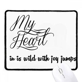 Dıythinker Siyah Ünlü Şiir Alıntı My Heart Joy Kaymaz Fare Altlığı Kenarlı