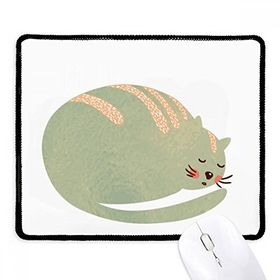 Dıythinker Siyah Uykulu Kedi Hayvan Evcil Hayvan Suluboya Kaymaz Fare Altlığı