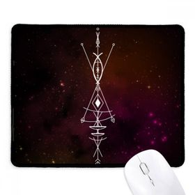 Dıythinker Siyah Uzaylı Desen Geometri Evren Kaymaz Fare Altlığı