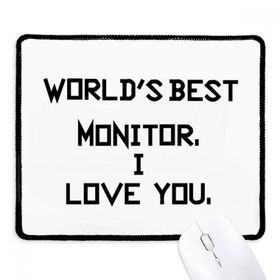 Dıythinker Siyah World best Monitor I Love You Kaymaz Fare Altlığı