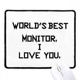 Dıythinker Siyah World best Monitor I Love You Kaymaz Fare Altlığı