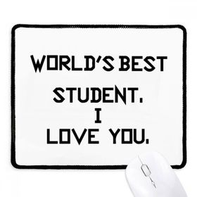 Dıythinker Siyah World best Student I Love You Öğrenci Alıntı Kaymaz Fare Altlığı