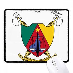Dıythinker Siyah Yaounde Kamerun Ulusal Amblemi Kaymaz Fare Altlığı