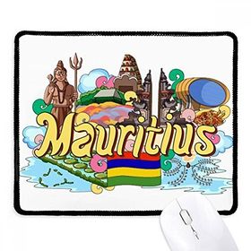 Dıythinker Siyah Yedi Renkli Dünya Mauritius Grafiti Kaymaz Fare Altlığı