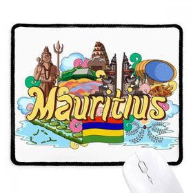 Dıythinker Siyah Yedi Renkli Dünya Mauritius Grafiti Kaymaz Fare Altlığı