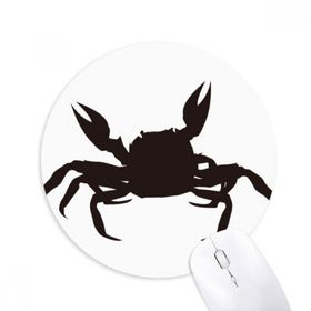 Dıythinker Siyah Yengeç İllastrate Deniz Organizması Baskılı Yuvarlak Kaymaz Kauçuk Mouse Pad