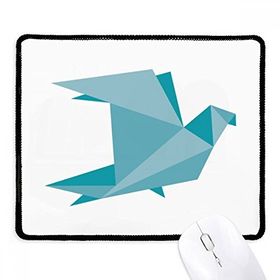 Dıythinker Siyah Yeşil Origami Soyut Güvercin Desenli Kaymaz Fare Altlığı