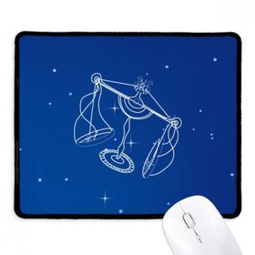 Dıythinker Siyah Yıldız Evren Terazi Takım Deseni Kaymaz Fare Altlığı