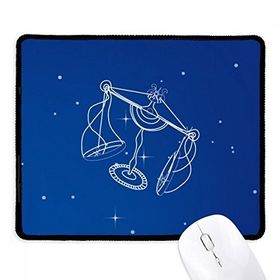 Dıythinker Siyah Yıldız Evren Terazi Takım Deseni Kaymaz Fare Altlığı