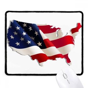 Dıythinker Siyah Yıldızlar ve Çizgiler Amerika Bayrağı Haritası Kaymaz Fare Altlığı