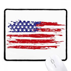 Dıythinker Siyah Yıldızlar ve Çizgili Hava Fırçalama Amerika Bayrağı Kaymaz Fare Altlığı