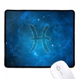 Dıythinker Siyah Yıldızlı Gece Balık Burçları Kaymayan Fare Altlığı