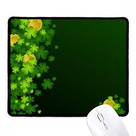 Dıythinker Siyah Yonca Altın İrlanda St.Patrick's Day Kaymaz Fare Altlığı