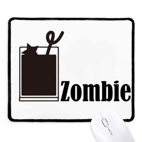 Dıythinker Siyah Zombi Kokteyl Kelimesi ile Zombi Kaymaz Fare Altlığı