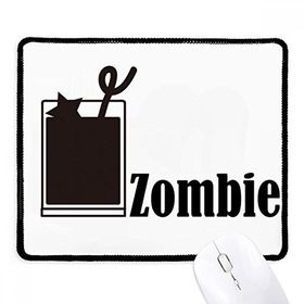 Dıythinker Siyah Zombi Kokteyl Kelimesi ile Zombi Kaymaz Fare Altlığı