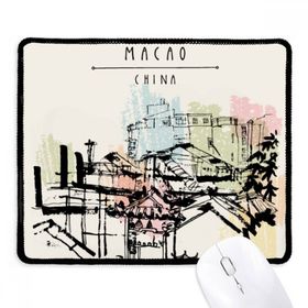 Dıythinker Skyscraper Slums in Macao China Kaymaz Siyah Başlıklı Kenarlar Mouse Pad