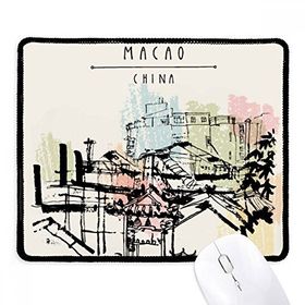 Dıythinker Skyscraper Slums in Macao China Kaymaz Siyah Başlıklı Kenarlar Mouse Pad
