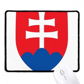 Dıythinker Slovakya Avrupa Ulusal Amblem Kaymaz Siyah Başlıklı Kenarlar Mouse Pad
