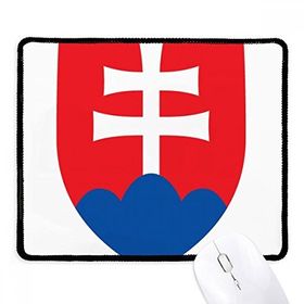 Dıythinker Slovakya Avrupa Ulusal Amblem Kaymaz Siyah Başlıklı Kenarlar Mouse Pad
