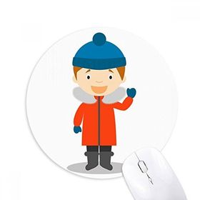 Dıythinker Soğuk Güney Kutbu Çizgi Film Baskılı Yuvarlak Kaymaz Kauçuk Mouse Pad
