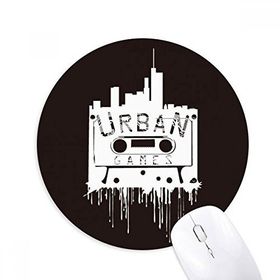 Dıythinker Sokak Simgesi Silüet Desenli Grafiti Baskılı Yuvarlak Kaymaz Kauçuk Mouse Pad