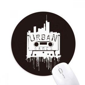 Dıythinker Sokak Simgesi Silüet Desenli Grafiti Baskılı Yuvarlak Kaymaz Kauçuk Mouse Pad