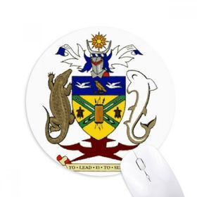 Dıythinker Solomon Adaları Ulusal Amblem Baskılı Yuvarlak Kaymaz Kauçuk Mouse Pad